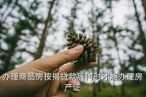 辦理商品房按揭貸款后何時(shí)才能辦理房產(chǎn)證