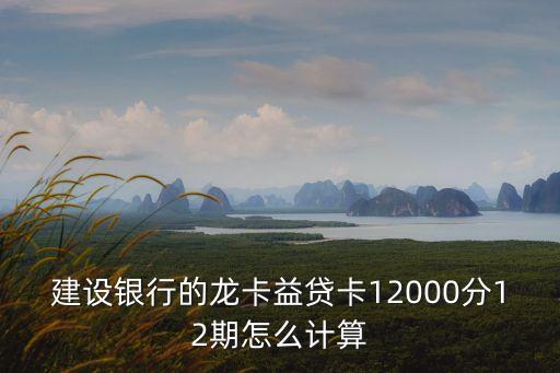 建行益貸卡利息多少，建設(shè)銀行益貸卡信用卡一萬塊錢十二期利息多少