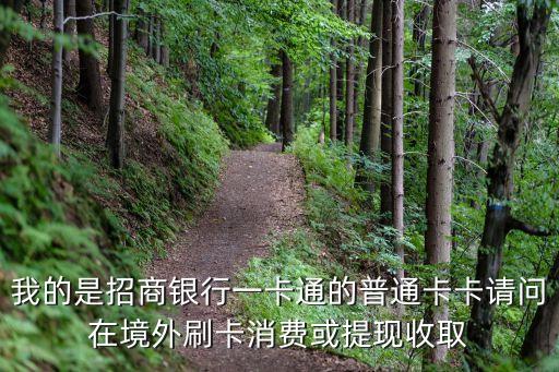 我的是招商銀行一卡通的普通卡卡請(qǐng)問在境外刷卡消費(fèi)或提現(xiàn)收取