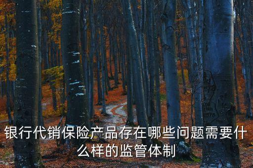 銀行代銷保險產(chǎn)品存在哪些問題需要什么樣的監(jiān)管體制