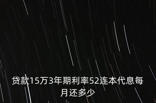 貸款15萬3年每月還多少，銀行貸款15萬元3年還清每月還多少或每個(gè)季度還多少或每年還多