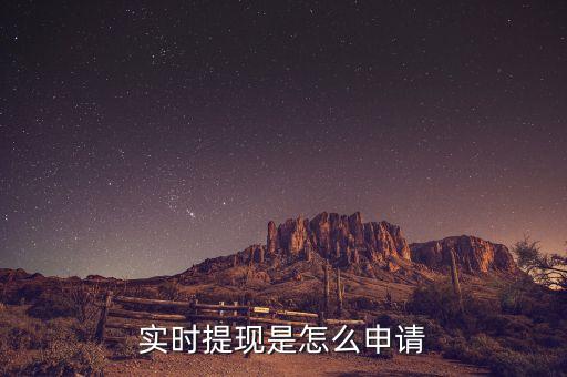 實時提現(xiàn)是怎么申請