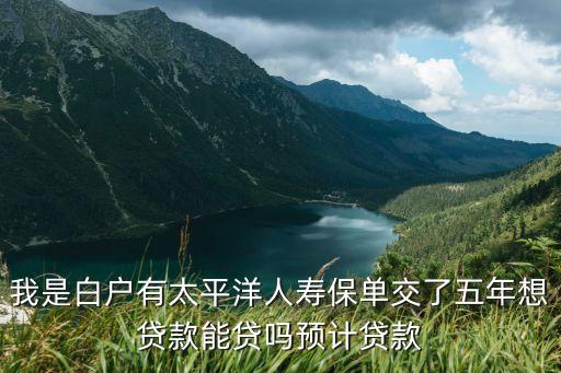 我是白戶有太平洋人壽保單交了五年想貸款能貸嗎預計貸款