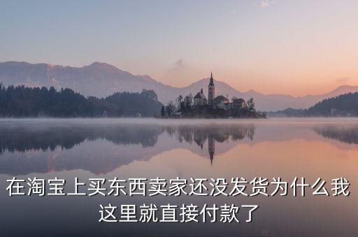 在淘寶上買東西賣家還沒發(fā)貨為什么我這里就直接付款了