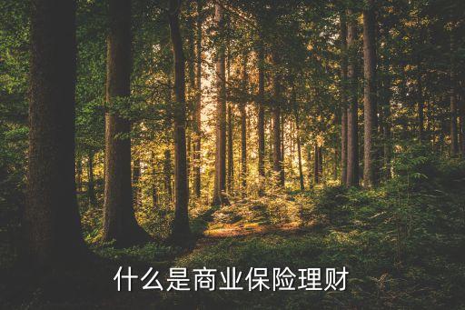什么是 商業(yè)理財(cái)保險(xiǎn)，什么是理財(cái)保險(xiǎn)達(dá)人解答一下