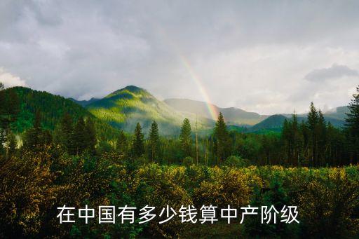 在中國有多少錢算中產(chǎn)階級