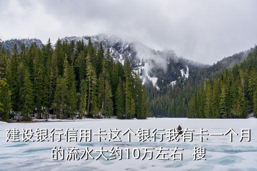 建設銀行信用卡這個銀行我有卡一個月的流水大約10萬左右  搜