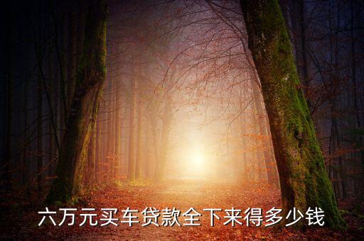 六萬元買車貸款全下來得多少錢