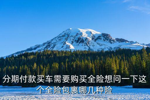 分期付款買(mǎi)車(chē)需要購(gòu)買(mǎi)全險(xiǎn)想問(wèn)一下這個(gè)全險(xiǎn)包裹哪幾種險(xiǎn)