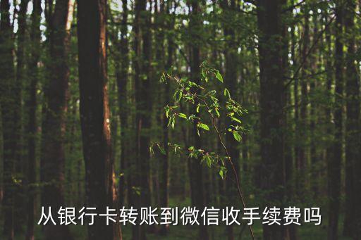 銀行轉(zhuǎn)賬到微信手續(xù)費是多少，從銀行卡轉(zhuǎn)賬到微信收手續(xù)費嗎