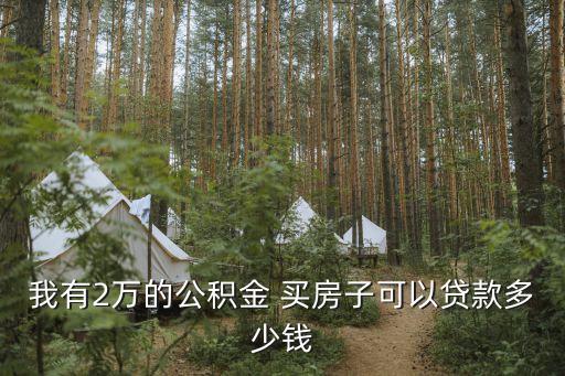我有2萬的公積金 買房子可以貸款多少錢