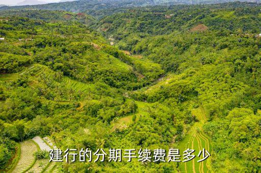 建行銀行分期手續(xù)費(fèi)是多少錢，建行的分期手續(xù)費(fèi)是多少
