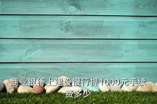 商業(yè)銀行上建設(shè)銀行提1000元手續(xù)費(fèi)多少