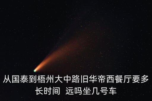 從國泰到梧州大中路舊華帝西餐廳要多長時間  遠嗎坐幾號車