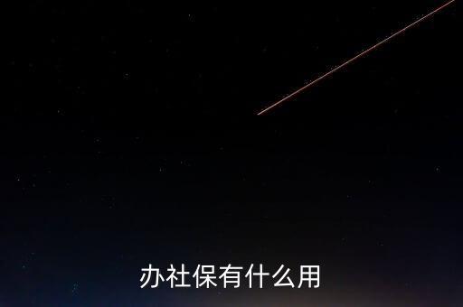 辦理社保有什么作用，辦社保有什么用