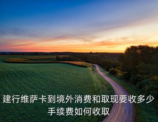 建行維薩卡到境外消費和取現(xiàn)要收多少手續(xù)費如何收取
