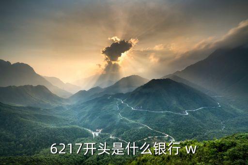 6217開(kāi)頭是什么銀行 w