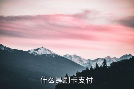 什么是刷卡支付