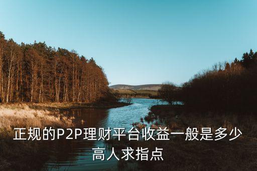 正規(guī)的P2P理財平臺收益一般是多少高人求指點