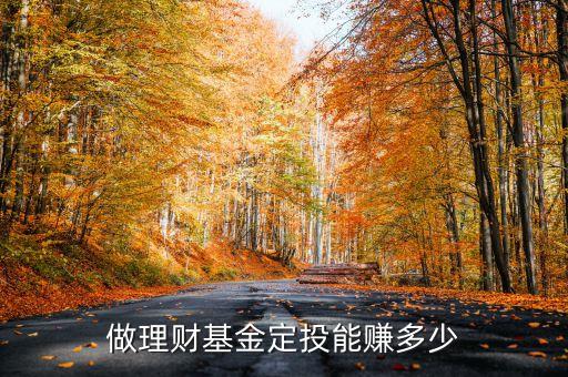 做理財(cái)基金定投能賺多少