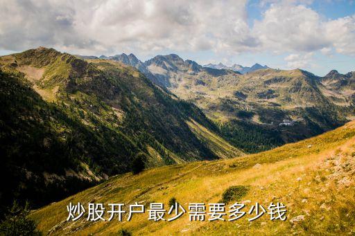 炒股開戶最少需要多少錢