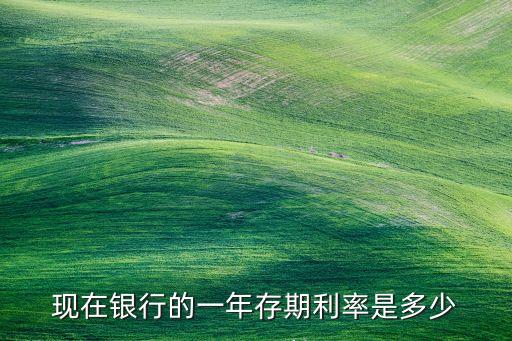 現(xiàn)在銀行的一年存期利率是多少