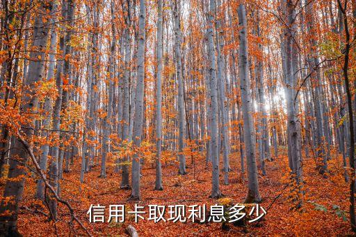 信用卡取現(xiàn)利息多少