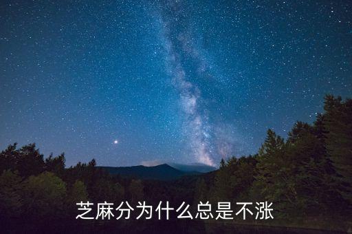 芝麻分為什么總是不漲