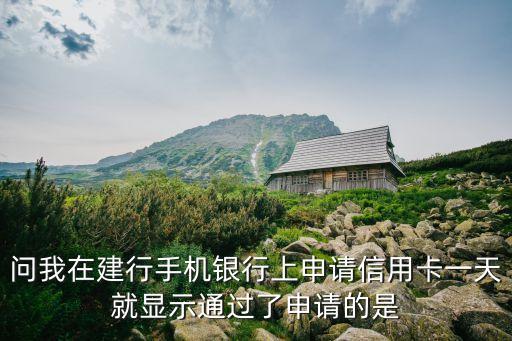 問我在建行手機銀行上申請信用卡一天就顯示通過了申請的是