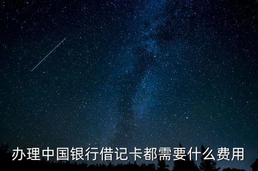 辦理中國銀行借記卡都需要什么費用