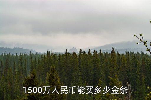 1500萬人民幣能買多少金條