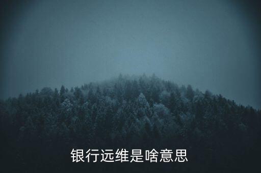 銀行遠(yuǎn)維是啥意思