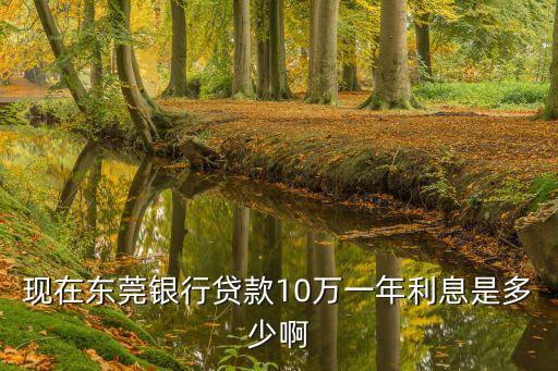 現(xiàn)在東莞銀行貸款10萬一年利息是多少啊