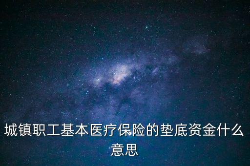 墊底資金什么意思，城鎮(zhèn)職工基本醫(yī)療保險的墊底資金什么意思