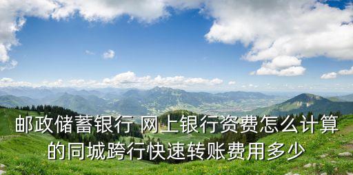 郵政儲(chǔ)蓄銀行 網(wǎng)上銀行資費(fèi)怎么計(jì)算的同城跨行快速轉(zhuǎn)賬費(fèi)用多少