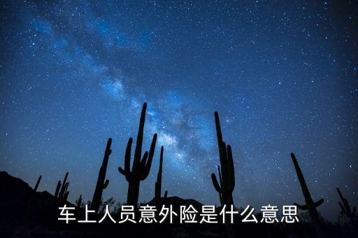 車上人員意外險(xiǎn)是什么意思
