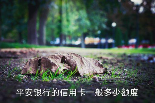 平安銀行的信用卡一般多少額度
