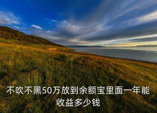 50萬放余額寶一年利息是多少錢，不吹不黑50萬放到余額寶里面一年能收益多少錢