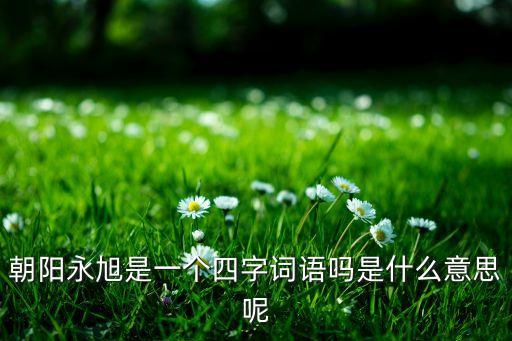 朝陽(yáng)永旭是一個(gè)四字詞語(yǔ)嗎是什么意思呢