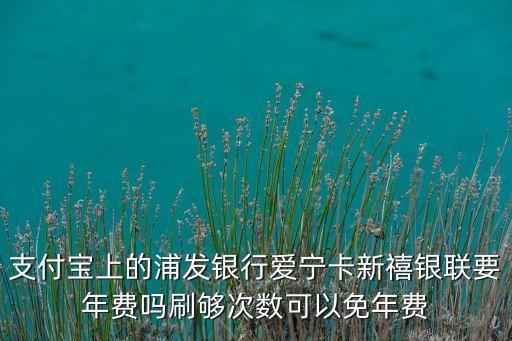 支付寶上的浦發(fā)銀行愛(ài)寧卡新禧銀聯(lián)要年費(fèi)嗎刷夠次數(shù)可以免年費(fèi)