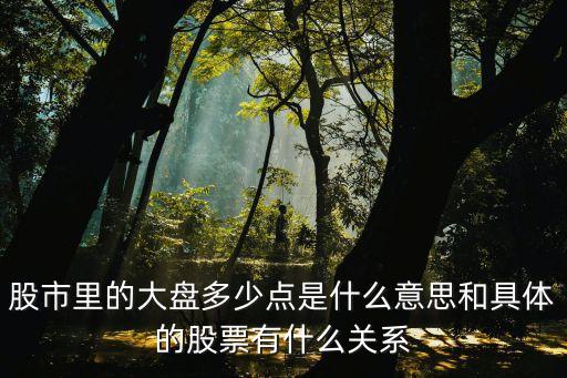 股市里的大盤多少點是什么意思和具體的股票有什么關(guān)系