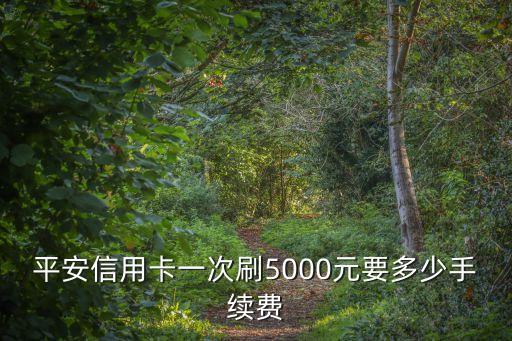 平安信用卡一次刷5000元要多少手續(xù)費(fèi)