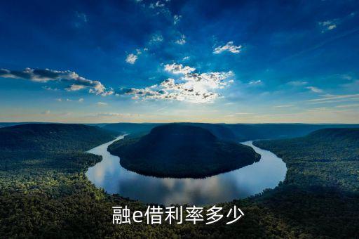 融e借利率多少