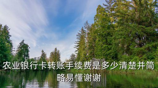 怎么給農(nóng)行卡轉(zhuǎn)賬手續(xù)費是多少，農(nóng)業(yè)銀行卡轉(zhuǎn)賬手續(xù)費是多少清楚并簡略易懂謝謝
