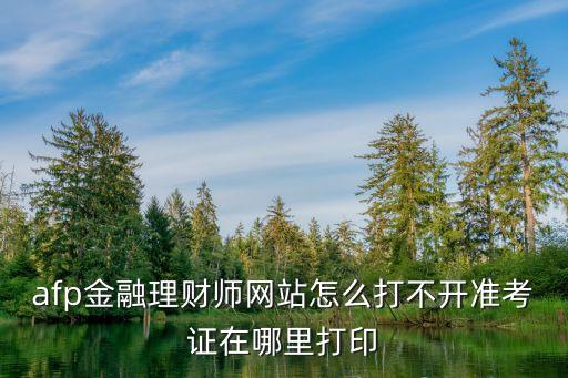 afp金融理財(cái)師網(wǎng)站怎么打不開準(zhǔn)考證在哪里打印