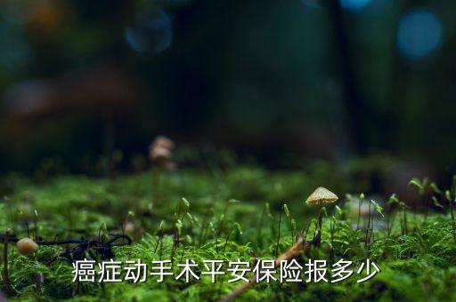 癌癥動手術平安保險報多少