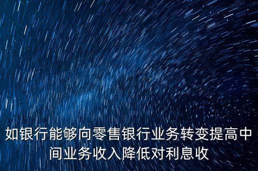 如銀行能夠向零售銀行業(yè)務(wù)轉(zhuǎn)變提高中間業(yè)務(wù)收入降低對利息收