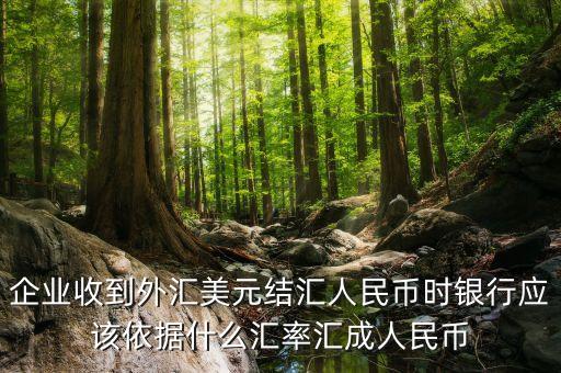 企業(yè)收到外匯美元結(jié)匯人民幣時銀行應(yīng)該依據(jù)什么匯率匯成人民幣