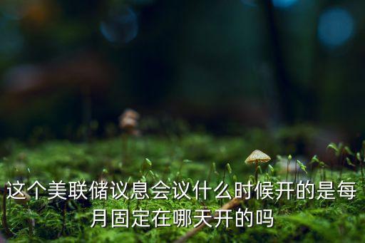 美聯(lián)儲(chǔ)議息會(huì)議時(shí)間是什么時(shí)候，這個(gè)美聯(lián)儲(chǔ)議息會(huì)議什么時(shí)候開的是每月固定在哪天開的嗎