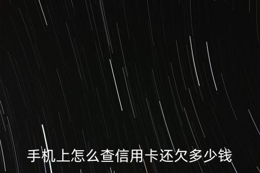 手機(jī)上怎么查信用卡還欠多少錢(qián)
